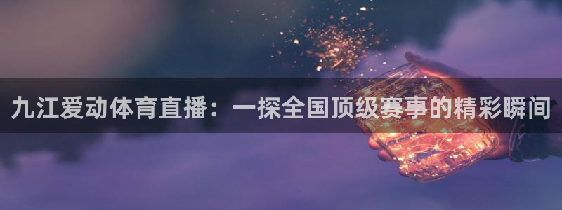 nba飞速直播在线观看：九江爱动体育直播：一探全国顶级赛事的精彩瞬间